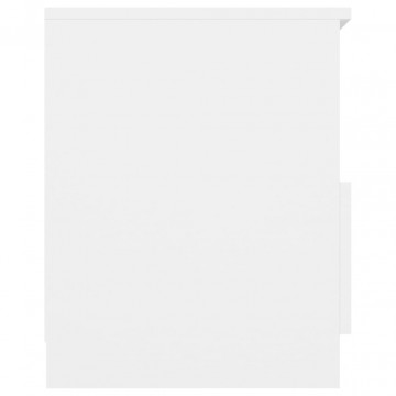 Noptiere, 2 buc., alb, 40x40x50 cm, PAL - Img 8
