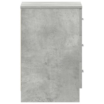 Noptiere, 2 buc., gri beton, 38 x 35 x 56 cm, PAL - Img 8