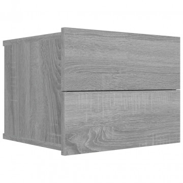 Noptiere, 2 buc., gri sonoma, 40x30x30 cm, lemn prelucrat - Img 4