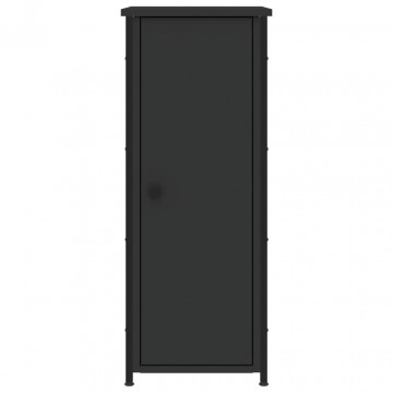 Noptiere, 2 buc., negru, 32x42x80 cm, lemn compozit - Img 5