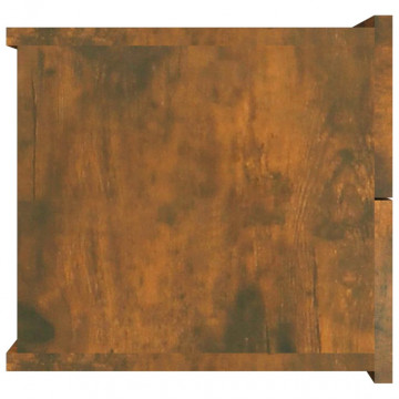 Noptiere, 2 buc., stejar fumuriu, 40x30x30 cm, lemn prelucrat - Img 6