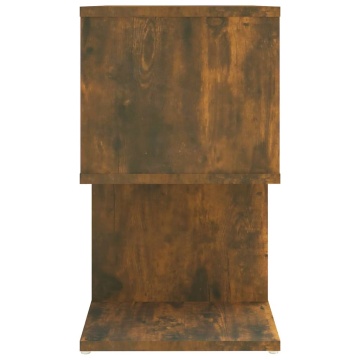 Noptiere, 2 buc., stejar fumuriu, 50x30x51,5 cm, lemn prelucrat - Img 6
