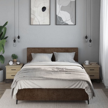 Noptiere, 2 buc., stejar sonoma, 40x41x40 cm, lemn prelucrat - Img 3