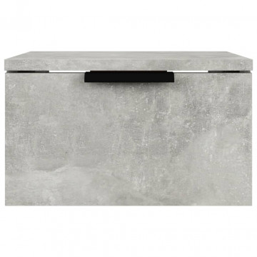 Noptiere de perete, 2 buc., gri beton, 34x30x20 cm - Img 4