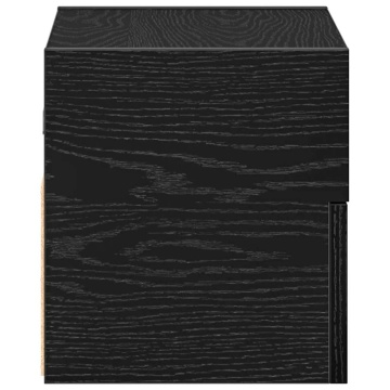 Noptiere de perete, 2 buc., negru, 45x26x28,5 cm - Img 5