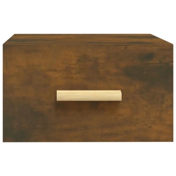 Noptiere de perete, 2 buc., stejar afumat, 35x35x20 cm - Img 8