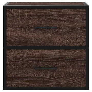 Noptiere de perete, 2 buc., stejar maro, 40x31x39,5 cm - Img 8