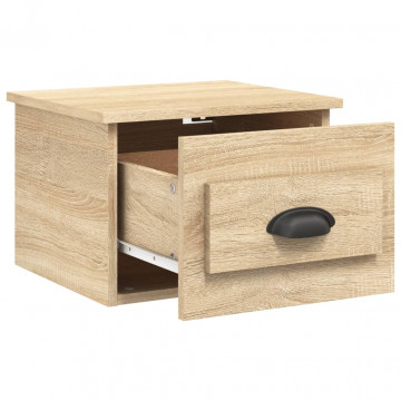 Noptiere de perete, 2 buc., stejar sonoma, 41,5x36x28 cm - Img 5