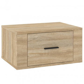 Noptiere de perete, 2 buc., stejar sonoma, 50x36x25 cm - Img 5