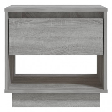 Noptiere, stejar gri sonoma, 2 buc., 45x34x44 cm, PAL - Img 6