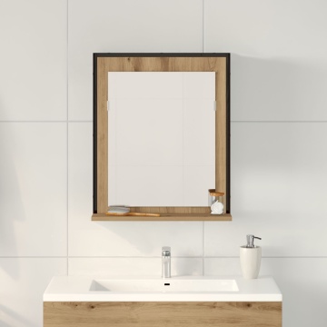Oglindă baie Artisan Oak 50x12x60 cm Lemn prelucrat - Img 4