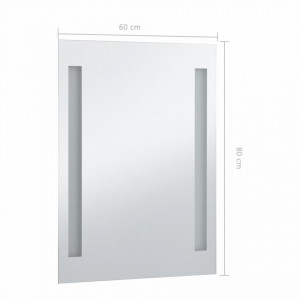 Oglindă cu LED de perete de baie, 60 x 80 cm - Img 7