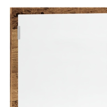 Oglindă de baie LED lemn vechi, 100x8,5x37 cm lemn prelucrat - Img 7
