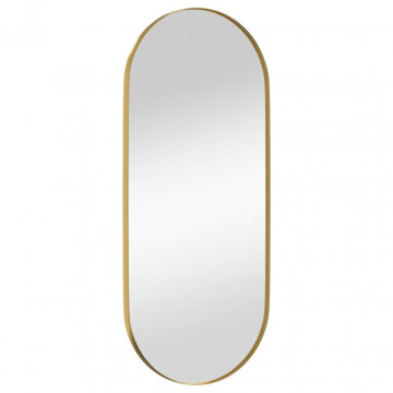 Oglindă de perete, auriu, 30x70 cm, ovală - Img 3