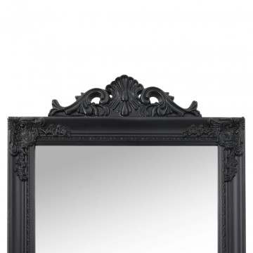 Oglindă de sine stătătoare, negru, 40x160 cm - Img 7