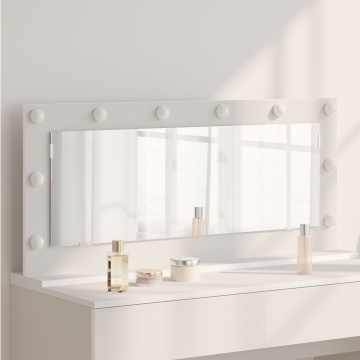 Oglindă de toaletă cu lumini LED Alb 100x45x18 cm - Img 1