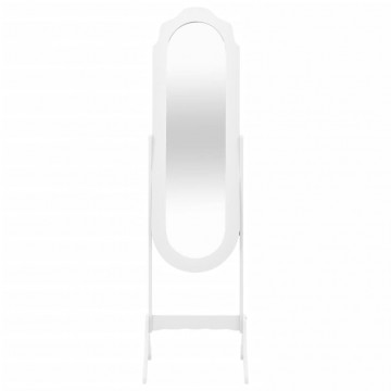 Oglindă independentă, alb, 45,5x47,5x160 cm, lemn compozit - Img 1