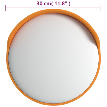 Oglindă trafic convexă exterior, portocaliu Ø30 cm policarbonat - Img 7