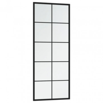 Oglinzi de perete, 2 buc., negru, 100x40 cm, metal - Img 3