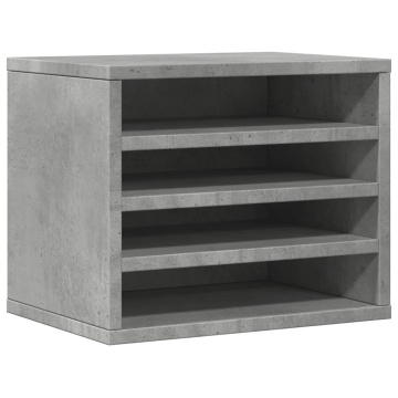 Organizator birou, gri beton, 36x26x29,5 cm lemn prelucrat - Img 2