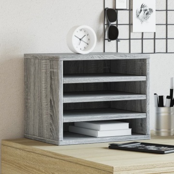 Organizator birou, gri sonoma, 36x26x29,5 cm lemn prelucrat - Img 1