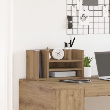 Organizator Birou Stejar Artisan 44.5x24x25 cm Lemn Inginerie - Img 4