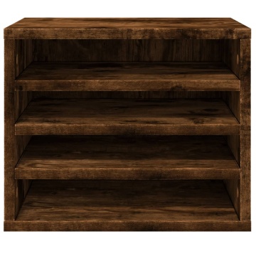 Organizator birou, stejar fumuriu, 36x26x29,5 cm lemn prelucrat - Img 4