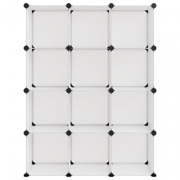 Organizator cub de depozitare, 12 cuburi, transparent, PP - Img 3