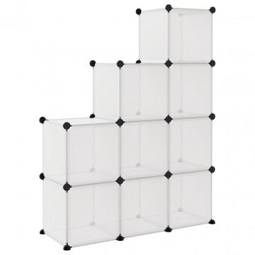 Organizator cub de depozitare, 9 cuburi, transparent, PP - Img 7
