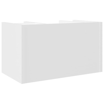 Organizator de birou, alb, 44,5x24x25 cm, lemn prelucrat - Img 5