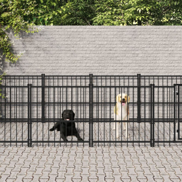 Padoc pentru câini de exterior, 13,14 m², oțel - Img 1