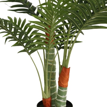 Palmier artificial cu 3 trunchiuri, verde, 120 cm, PP - Img 4