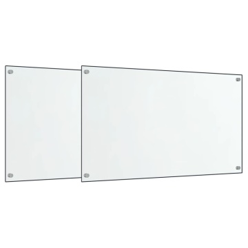 Panou antistropi bucătărie 2 buc. transparent 70x40 cm sticlă - Img 2