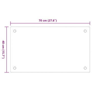 Panou antistropi bucătărie 2 buc. transparent 70x40 cm sticlă - Img 7