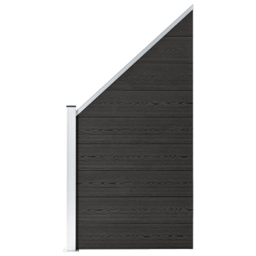 Panou de gard, gri, 95x(105-180) cm, WPC - Img 1
