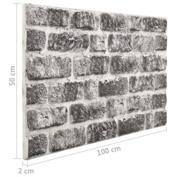 Panouri de perete 3D, model cărămidă, gri închis, 11 buc., EPS - Img 7
