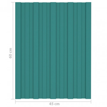 Panouri pentru acoperiș 36 buc. verde 60x45 cm oțel galvanizat - Img 6