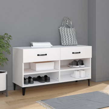 Pantofar, alb, 102x35x55 cm, lemn compozit - Img 1