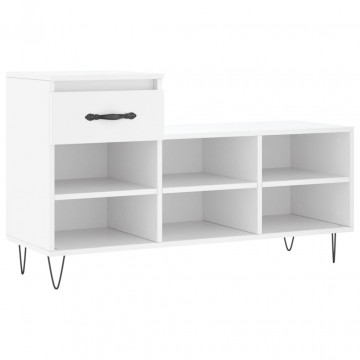 Pantofar, alb, 102x36x60 cm, lemn compozit - Img 2