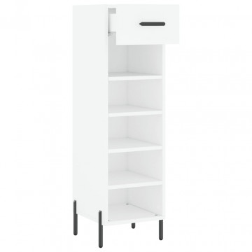 Pantofar, alb, 30x35x105 cm, lemn compozit - Img 8