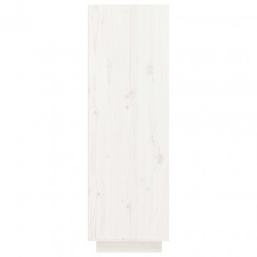 Pantofar, alb, 34x30x105 cm, lemn masiv de pin - Img 5
