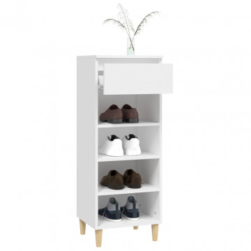 Pantofar, alb, 40x36x105 cm, lemn compozit - Img 6