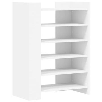 Pantofar, alb, 74,5x37,5x100 cm, lemn prelucrat - Img 2