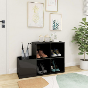 Pantofar de hol, gri extralucios, 105x35,5x70 cm, PAL - Img 3