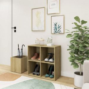 Pantofar de hol, stejar sonoma, 105x35,5x70 cm, PAL - Img 1
