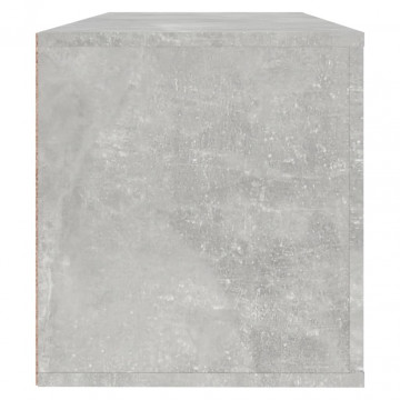Pantofar de perete, gri beton, 100x35x38 cm, lemn prelucrat - Img 5