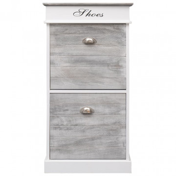 Pantofar, gri, 50x28x98 cm, lemn de paulownia - Img 2