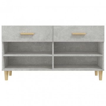 Pantofar, gri beton, 102x35x55 cm, lemn compozit - Img 5