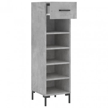 Pantofar, gri beton, 30x35x105 cm, lemn compozit - Img 8
