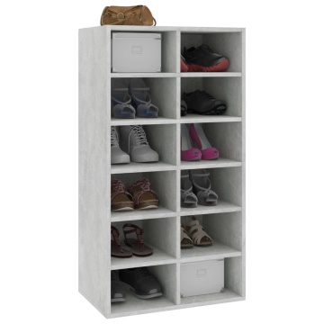 Pantofar, gri beton, 54x34x100,5 cm, lemn compozit - Img 3